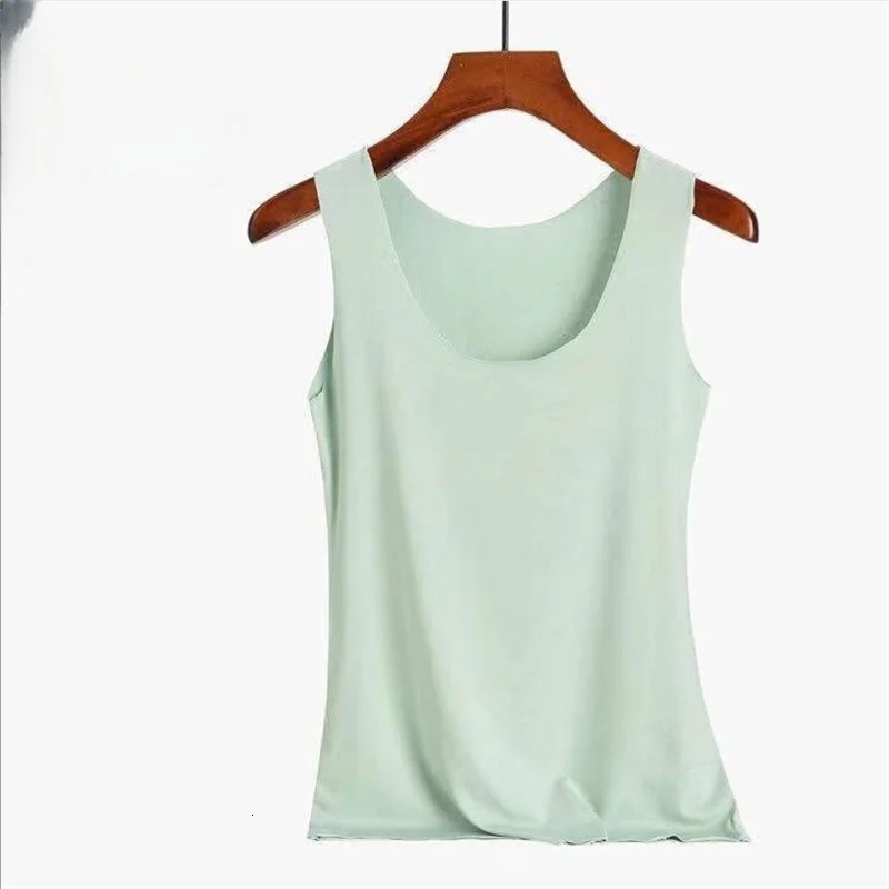 Women Summer Tight fit No trace Tanks Camis Vest Fashion Casual Sleeveless Ladies Street Tanks Tops Tees sweet Bra B3192 250224