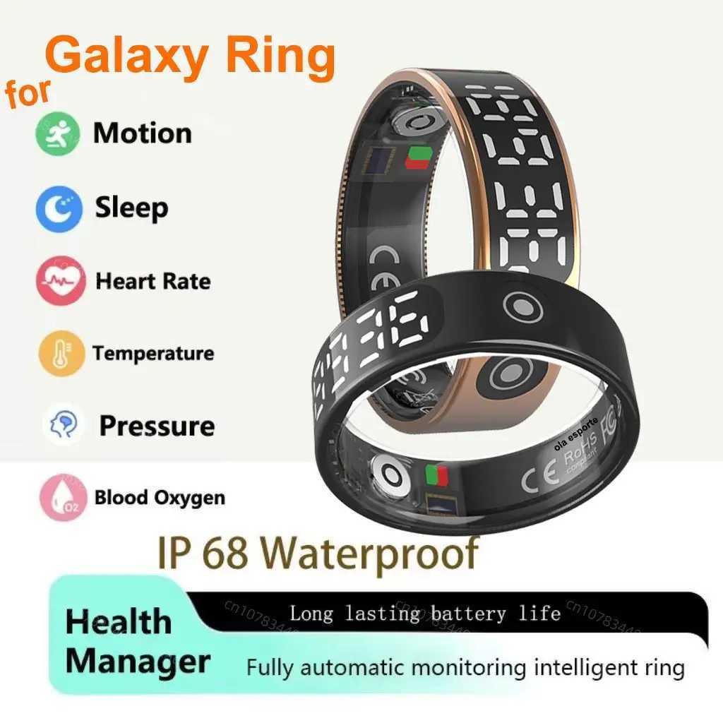 For Samsung Smart Ring Galaxy Screen RIngs Men Gift Women Health Monitor Waterproof Touch Control Ring Take Photo Record Sports W250225
