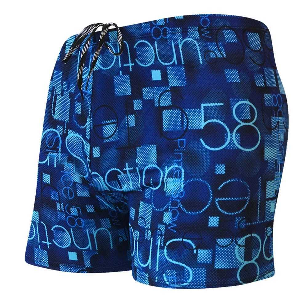 Mens Colorful Print Quick Dry Swimwear Men Trunks Swim Shorts Slim Fit Swimming Trunks for Beach Surf BeachwearXJ250224
