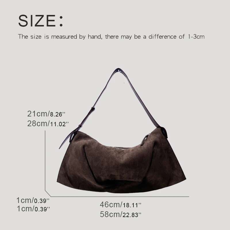England Style Faux Suede Half Moon Bags For Women Designer Handbag And Purse 2024 New In Large Capacity Underarm Shoulder