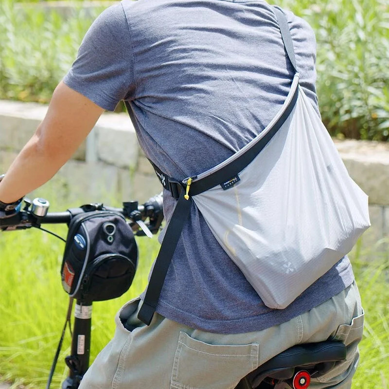 XENOSMILUS Waterproof and Folding Shopping Bag Ultra-Light Sling Shoulder Bag Single Shoulder Bag Outdoor Hiking Leisure Travel 250224