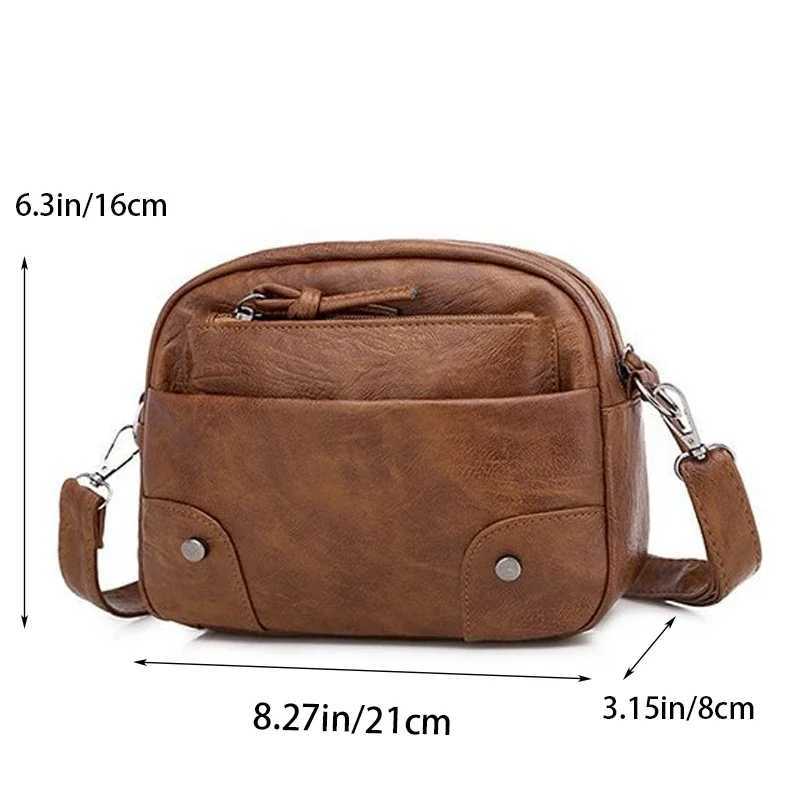Popular Vintage Simple Women Shoulder Bags Small Handbag Crossbody Phone Purse Pack Soft PU Leather Square Messenger Z250225