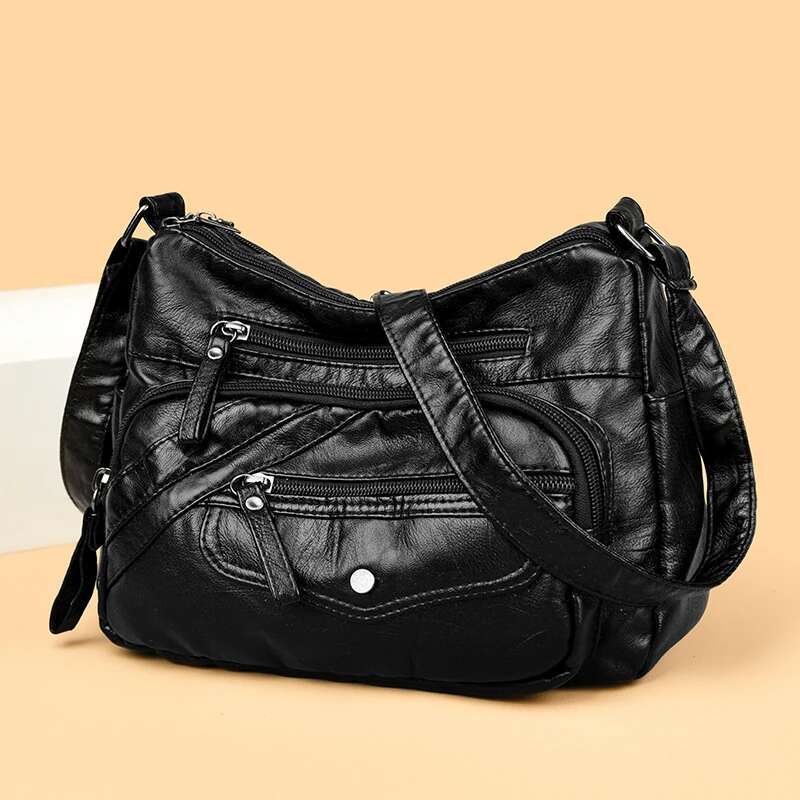 New Style4 New Large Capacity Handbags Vintage For Women Designer Female Soft PU Leather Shoulder Bags Crossbody Bag