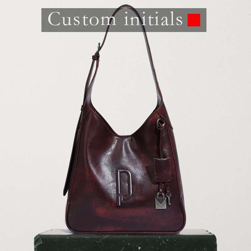 Custom Initials Bags For Women Designer Handbags Purses 2025 New In PU Vintage Letter Lock Top Handle Underarm Shoulder