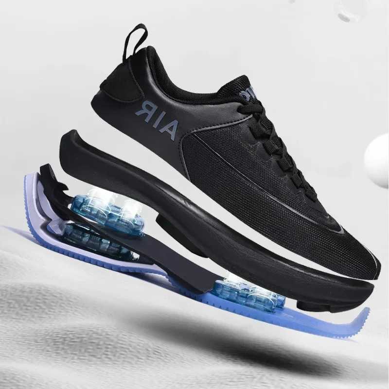 Breathable Men Running Shoes High Elasticity Air Cushion Gym Trainers Outdoor Sport Shoes Thick Sole Platform Jogging Sneakers X250224