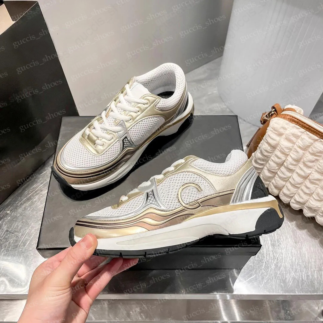 Designer shoes Women Sneakers High Quality Leather Flat Trainers Black Mesh Lace-up Casual Shoes Outdoor Runner Trainers Men fashion Luxury Sport Shoes Size 34-42