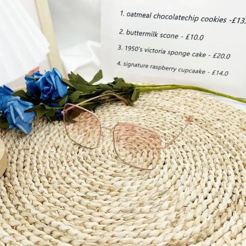 sunglasses fashion classic personality large frame sunglasses gradient color metal full frame anti-ultraviolet glasses 250218