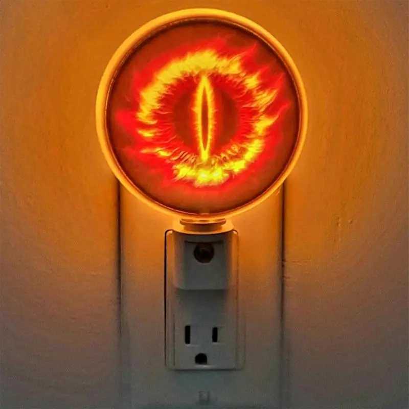 Creative Eye of Sauron LED Plug-in Lithophane Night Light Lamp Non-glaring Bedroom Night Light Warm Night Light for Home Decor Z250225