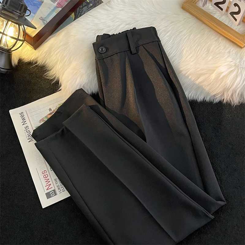 Korean style suit pants mens ultra-thin fashion solid color business social dress pants mens straight pants mens casual pants M29 W250225