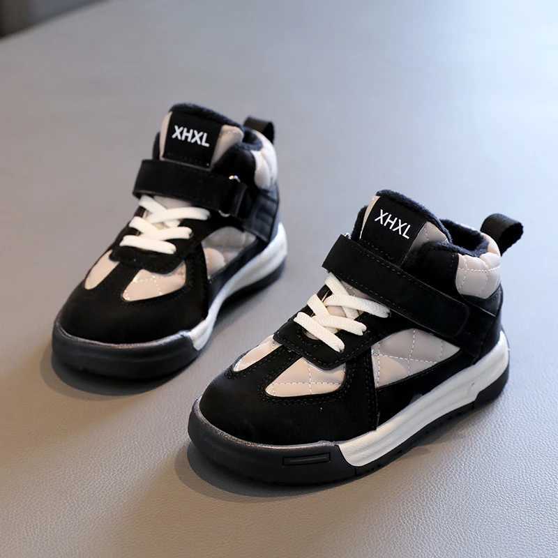 Children Warm Sneakers for Girls and Boys Fur Tennis Sports and Running Shoes W250225