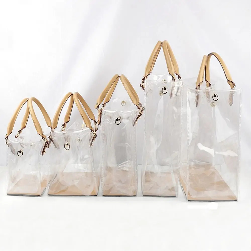2025S New Free Shipping Designer Bag DIY PVC Tote Clear Large Capacity Handbag Making Kit Handmade Shoulder Bag Travel