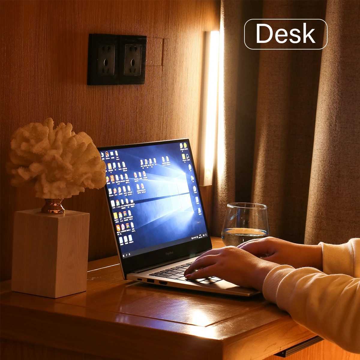 Motion Sensor Light Wireless LED Night Light Bedroom Night Lamp Room Decor Kitchen Closet Light Detector Cabinet Staircase Lamp Z250225