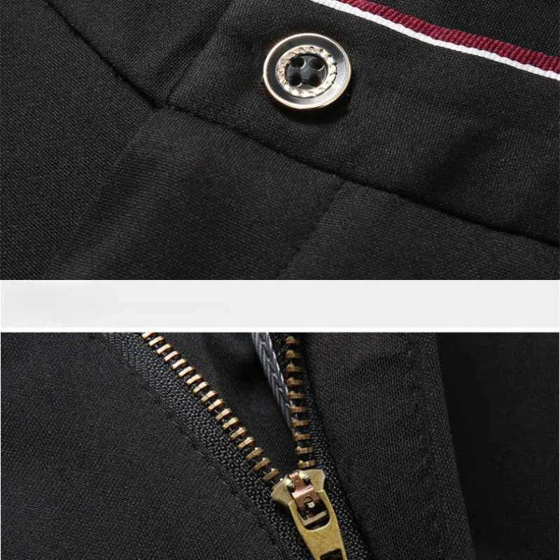 Stylish Black Dress Pants for Men Comfortable Casual Trousers Four-Season Korean Business Suit Pants Male Stretch Slim-Fit Pants W250225