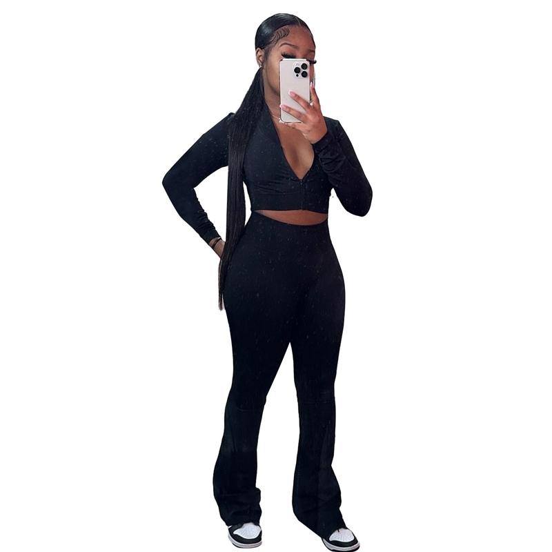 Womens Tracksuits Three Piece Set 2025 New Fashion Basic Solid Color Short Top High Waist Micro Horn Sports And Leisure Sportwear 5 Colors