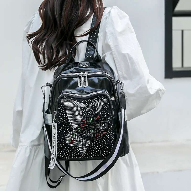 Multifunctional Backpacks Women Fashion Anti Theft Leather Travel Backpack Large Capacity School Bags For Teenage Girls