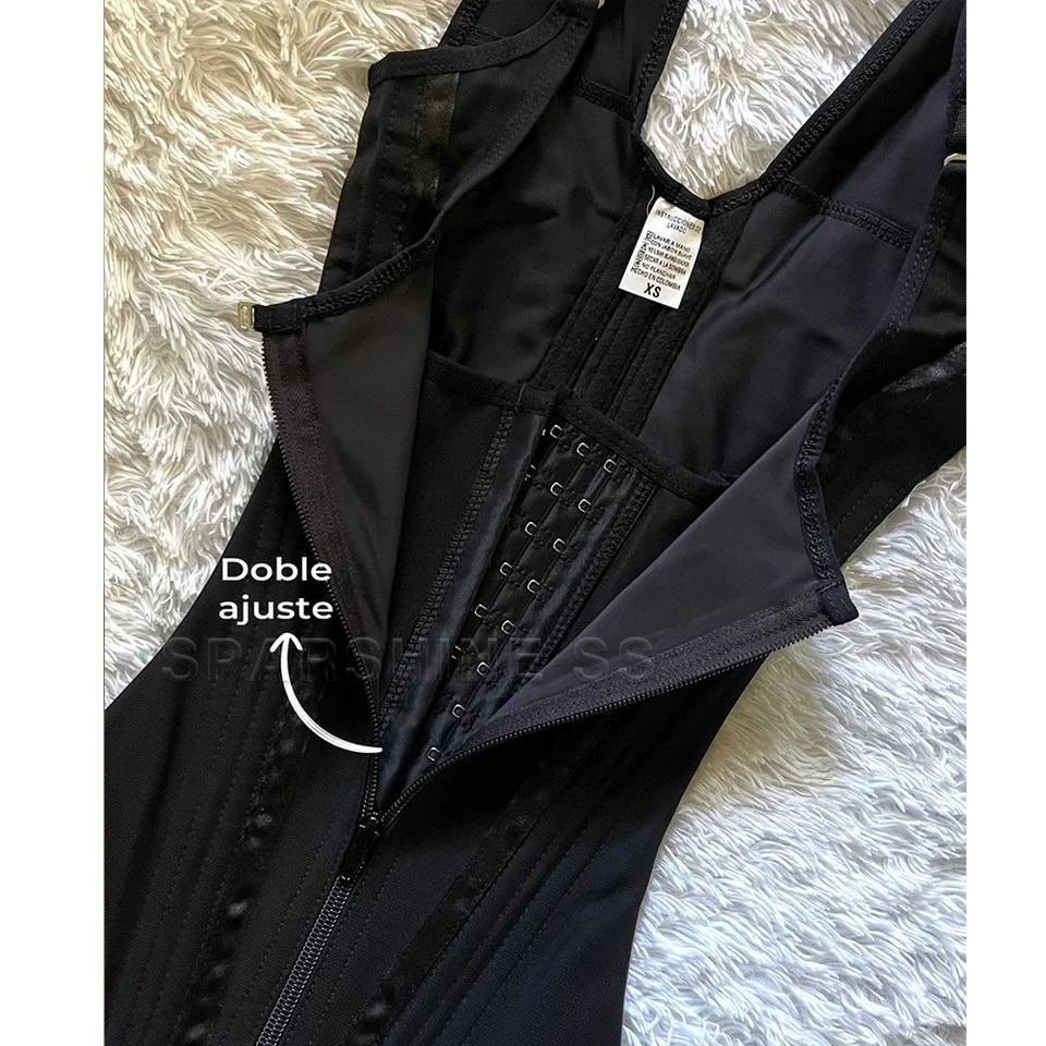 Fajas Colombianas Women Double Compression Body Shaper Shapewear Vest Tops Waist Trainer Corset Adjustable Zipper and Hook-eyes 250224