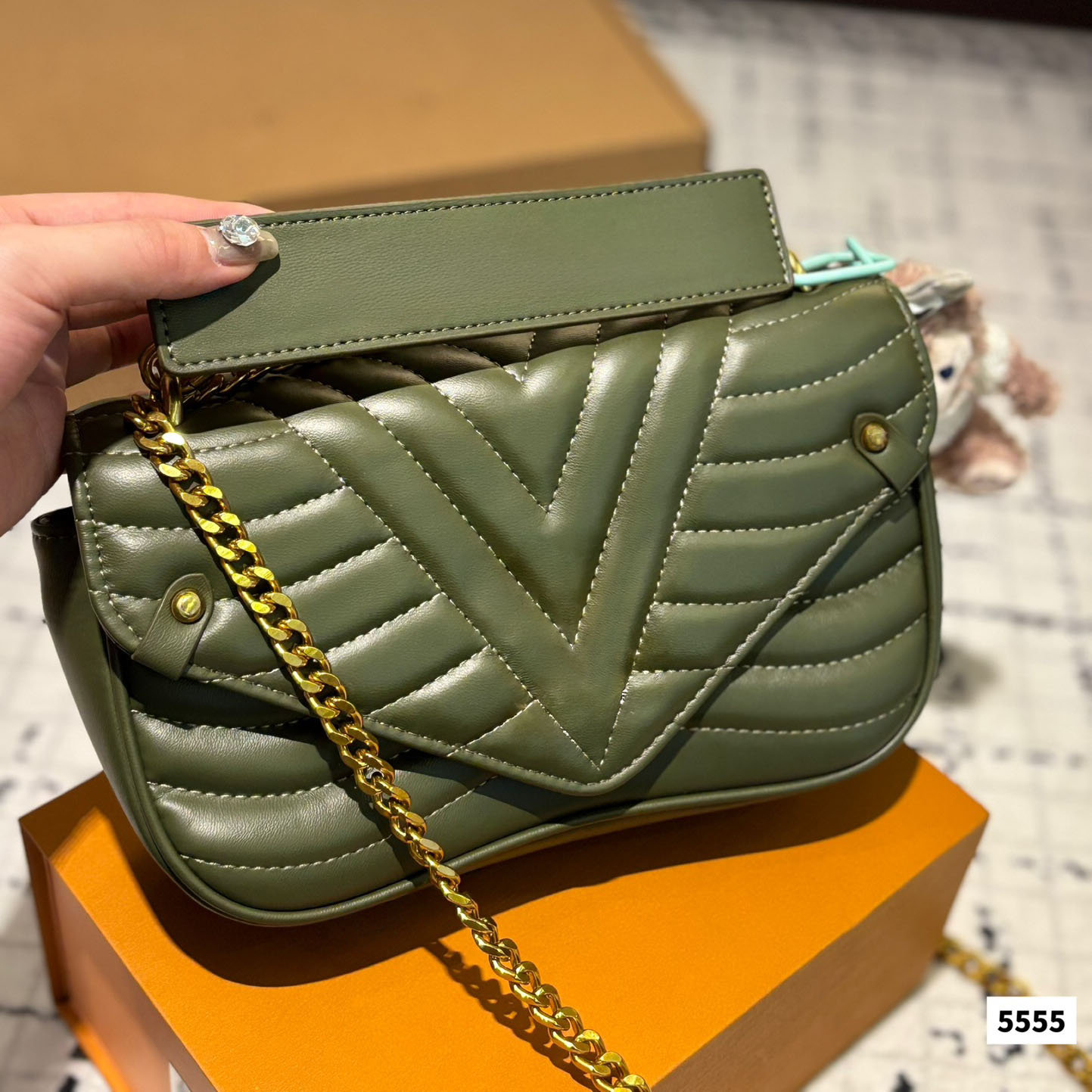 NEW WAVE MULTI-POCHETTE Women Designer Crossbody Bag Woman Cross Body Bags Quilted Twin Sets Mini Handbag Chain Round Coin Purses Shoulder Purse 25x15cm 20x14cm