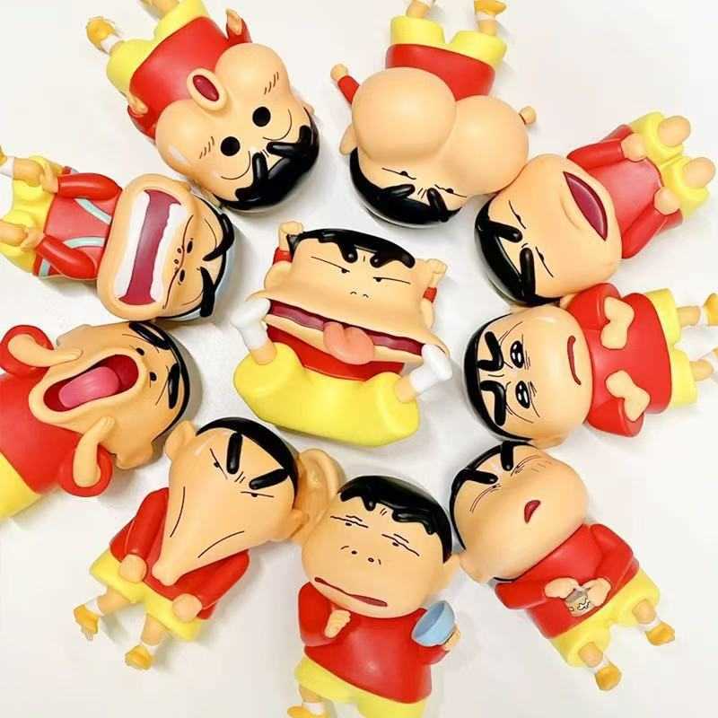 Chinese version of Crayon Shin chan strange and quirky newbies trendy dolls ornaments blind box toys Free shipping