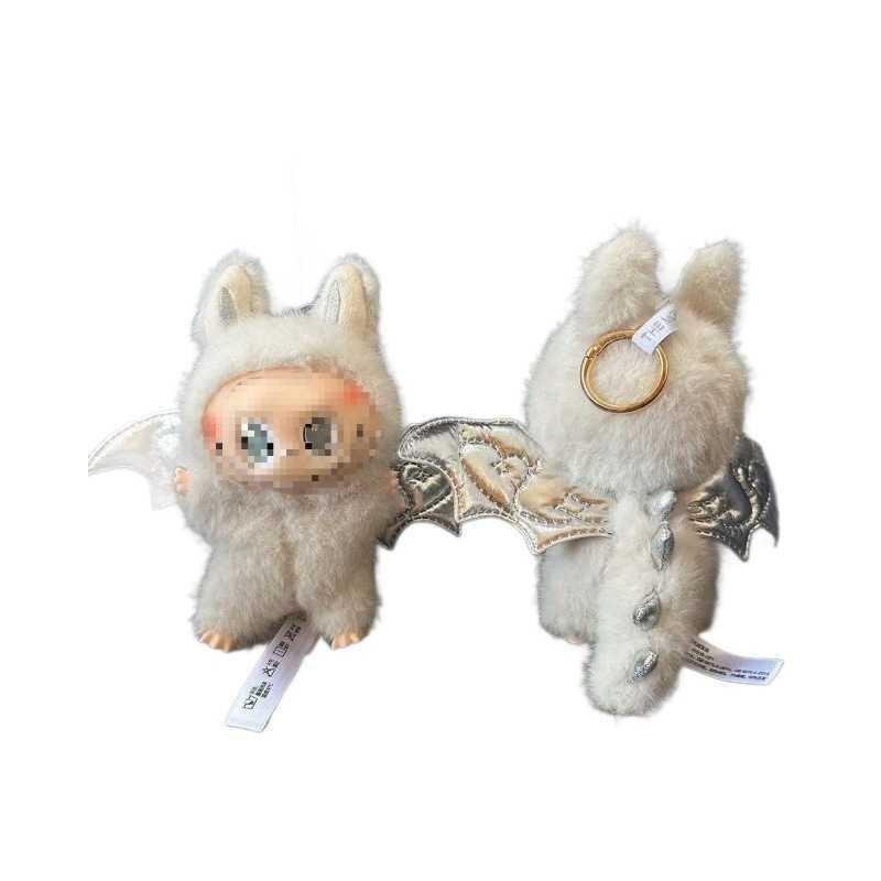 New Labubu Devil Angel Vinyl Doll Handmade Heartbeat Macaron Motherland Plush Toy Trendy Play Z250225