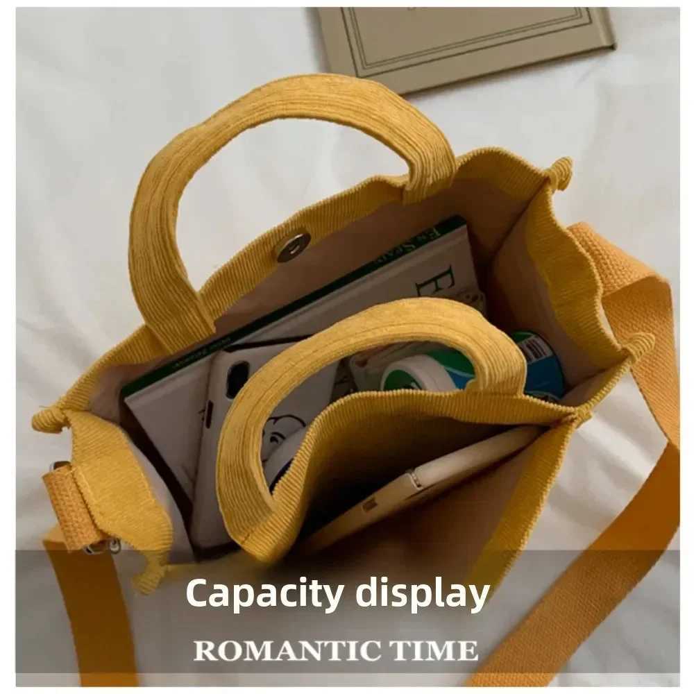 Luxury Designer Handbag Corduroy Ladies Bag 2024 Trend Single Shoulder Bag Solid Color Buckle Messenger Bag Small Square Bag Z250225