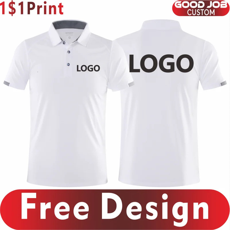 Quick-drying Sports Polo Shirt Custom n Company Breathable Short Sleeved Polo Embroidery Printing Patter Text 250224