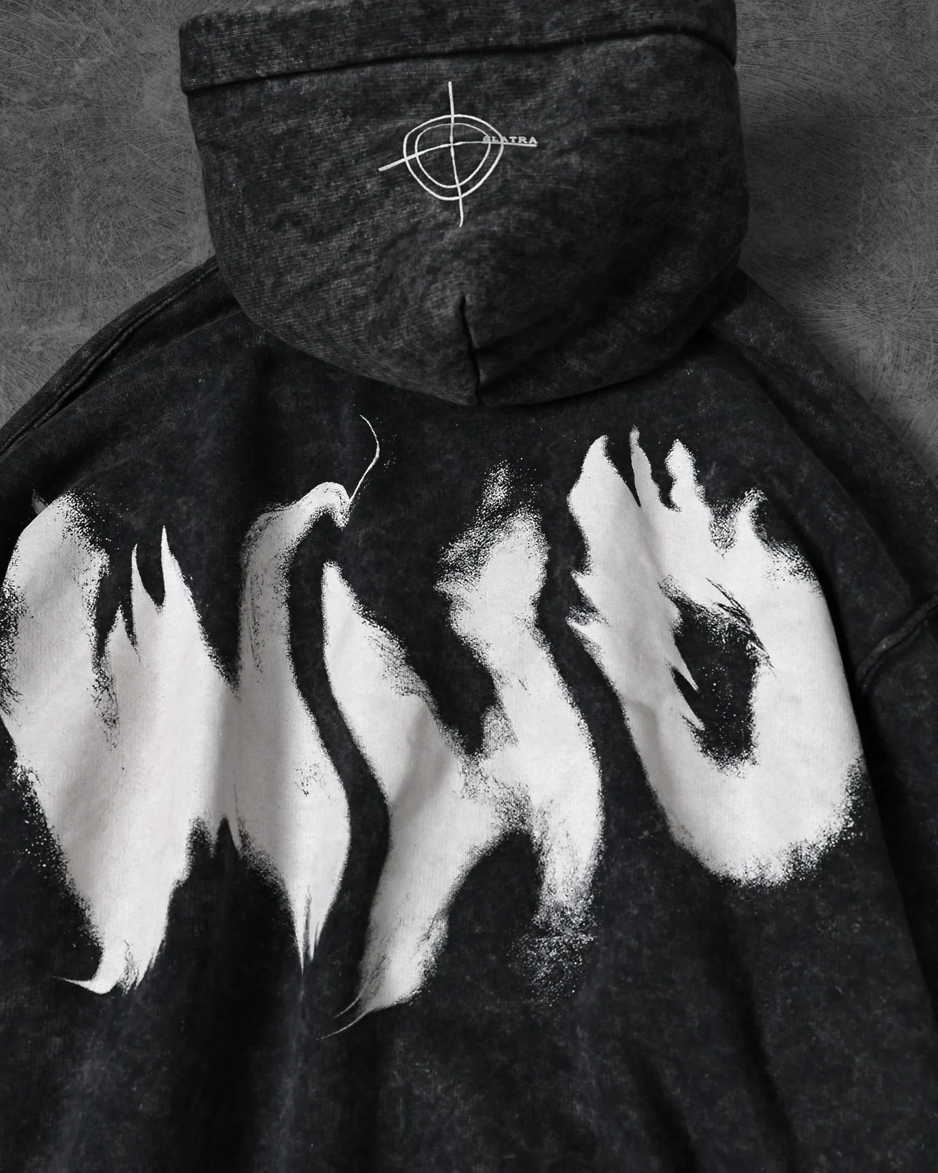 Fashion trend SLATRA washed oversized sweatshirt street Harajuku loose mens and womens pullover 250224