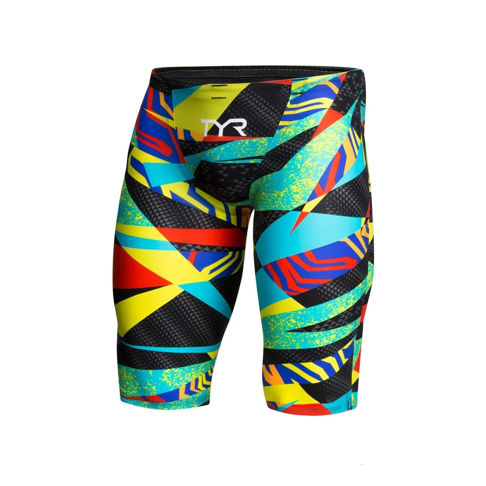 Mens swimming relay Lycra patterned beach shorts fast drying sea sports pants jammer surfing safety Knicks 250222