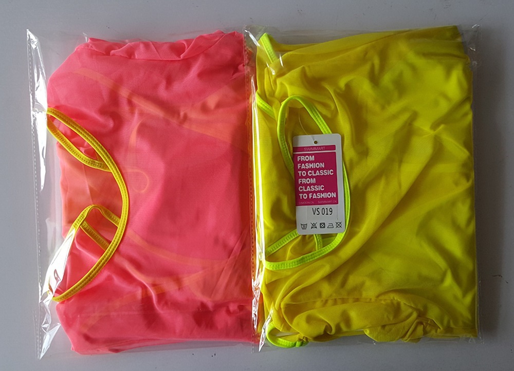 fashion swimwear 2025 gymnastics style triangle bikini high stretch mesh backless double-layer one-piece swimsuit