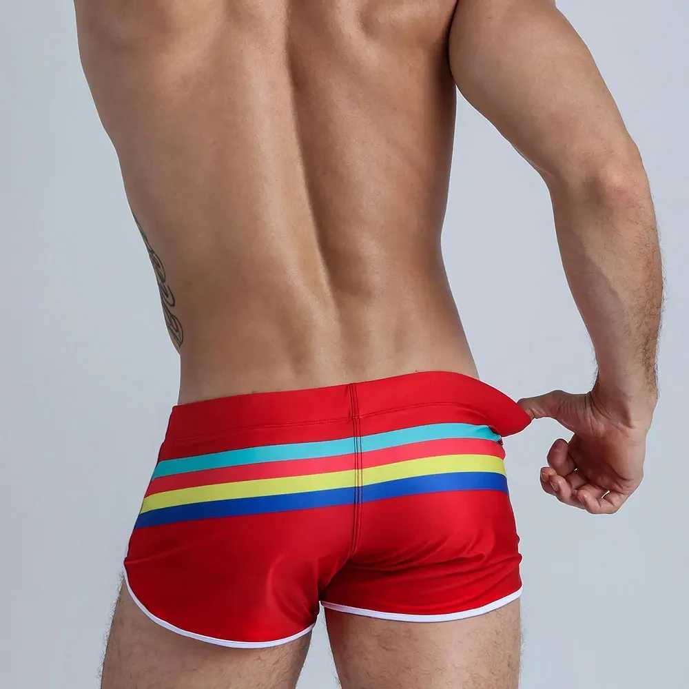 New Hot Sexy Mens Swimsuit Swimwear Male Sexy Swimming Wear Bathing trunks Shorts Men Surf Board Beach Pants Surfing SwimXJ250224