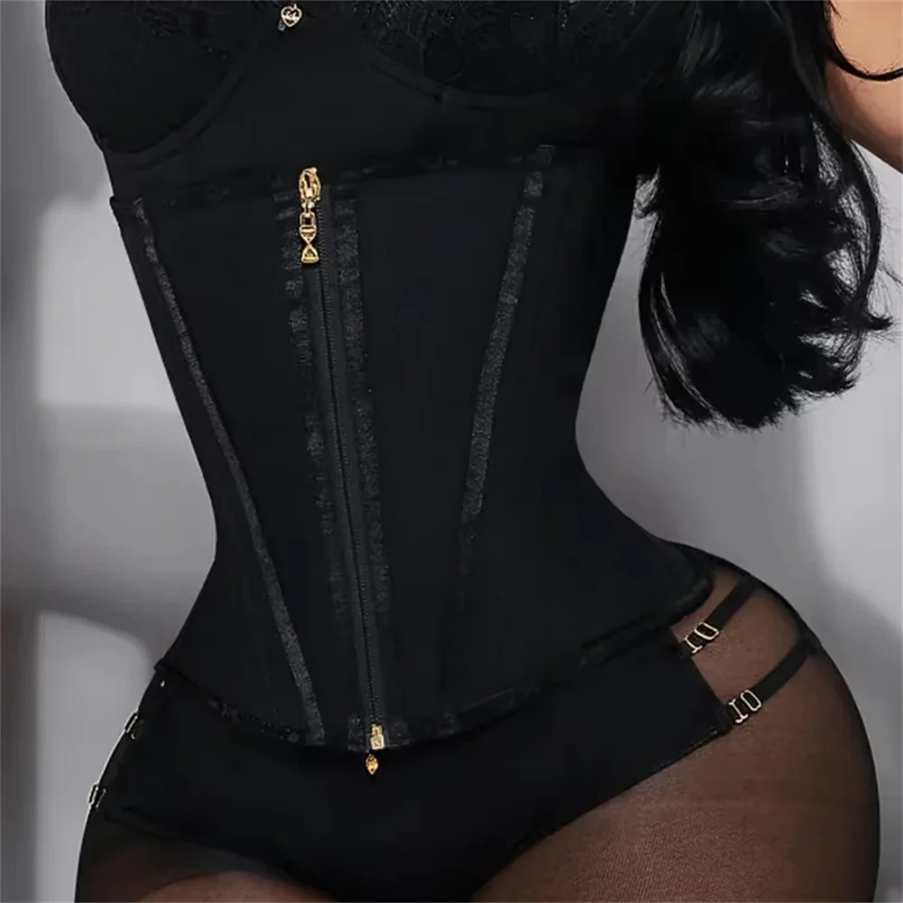 Latex Waist Trainer Women Binders And Sexy Corset Modeling Strap Body Shaper Colombian Girdles Steel Bone Slimming Belt 250224