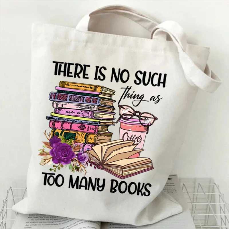 Just A Girl Who Loves Books Canvas Tote Bag Women Reusable Shopper Bag Vintage Rose Books Fashion Read Lover Shoulder Handbags Z250224