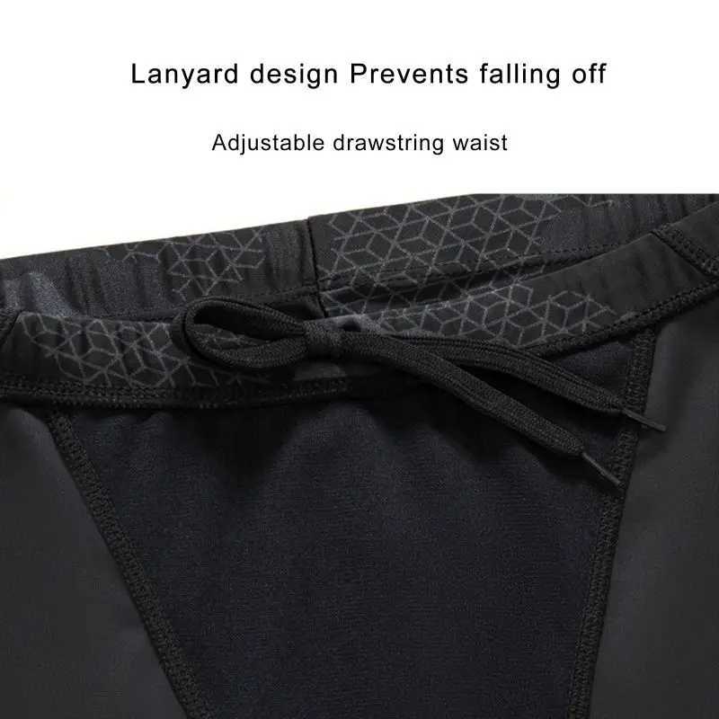 Mens Athletic Swimwear Trunks+Hat Outdoor Fashion Breathable Water SportswearXJ250224