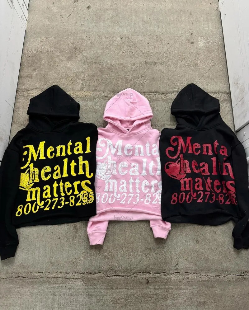 American High Street Trendy Streetwear Harajuku Retro Letter Print Colorful Hoodie Men Hip Hop Casual Oversized Sweatshirt Women 250224