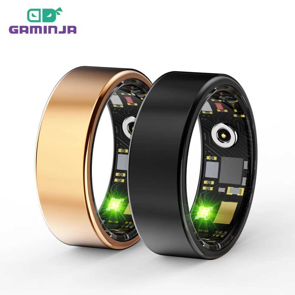 GAMINJA Smart Ring Military Grade Titanium Steel Shell Health Monitoring IP68 3ATM Waterproof Heart rate Multi-sport Modes W250225