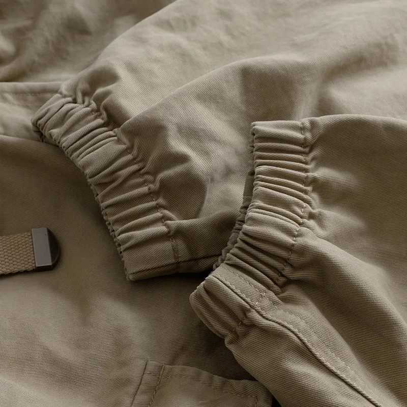 Spring Summer Good Jogger Trousers Leisure Men Large Pocket Cargo Pants Breathable Drawstring Multi Pockets Men Pants 2025 W250225