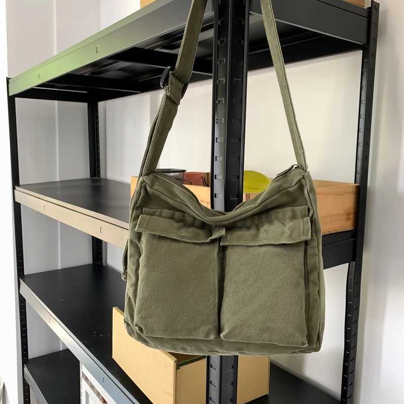 Preppy Style canvas backpack with anti bleaching treatment shoulder bag 100% pure cotton cross cut packaging cloth bag Z250225