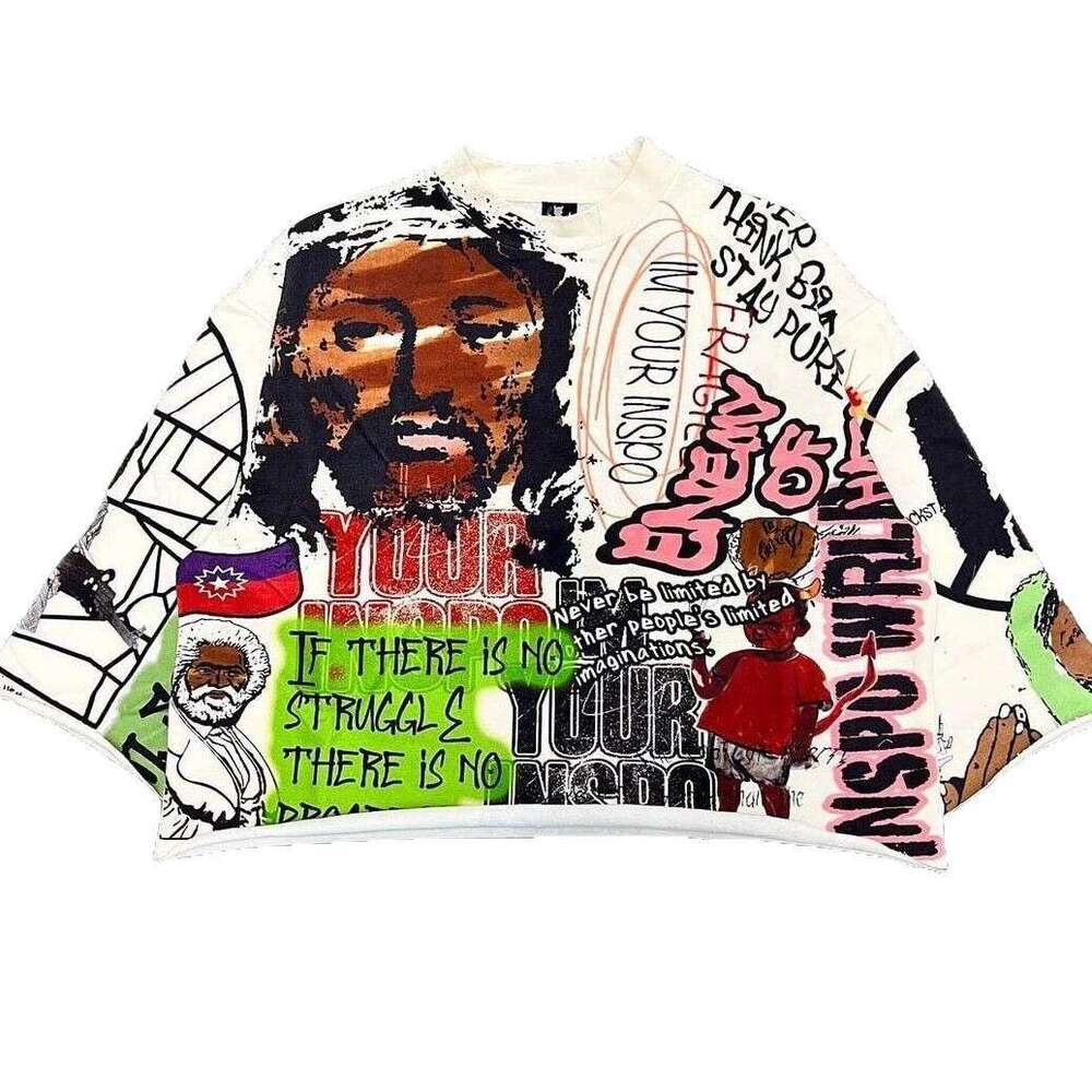 Summer New Personalized Street Graffiti Letter Printed Y2K Loose Short T-shirt for Men and Women