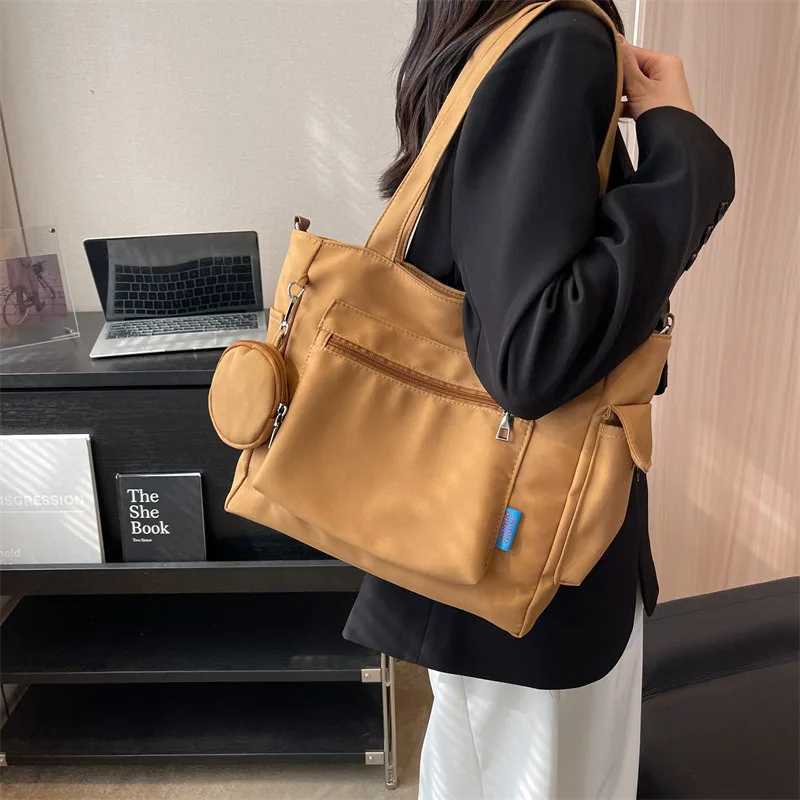 Two-Piece Set With Multi-Ppocket Design For Ladies Shoulder Bag College Student Commuter Bag Is Suitable For Work/Commute/Shopping Z250225