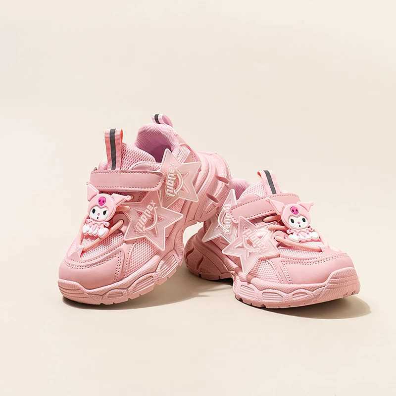 Kids Sneakers Girls Shoes 4 To 12 Years with Star Decoration Spring Platform PU Leather Cute Tennis Sneaker Girls Casual Shoes W250225