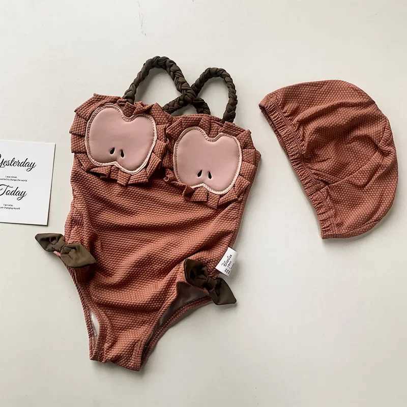 Baby Girls One-piece Swimwear Cute Cartoon Fruit Sling Swimsuit Bikini Beachwear Kids Bathing Suit Vacation Swimming Clothes X250224