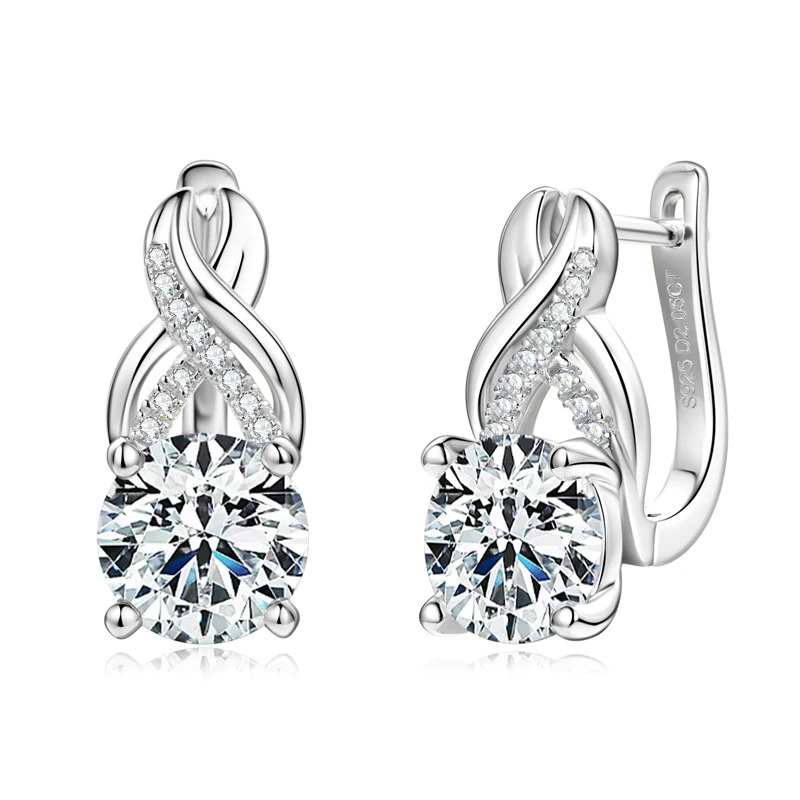 RAPRGOLD GRA Certified Round Hoop Earrings for Women S925 Sterling Silver Huggie Earring Wedding Fine Jewelry Gifts 250221