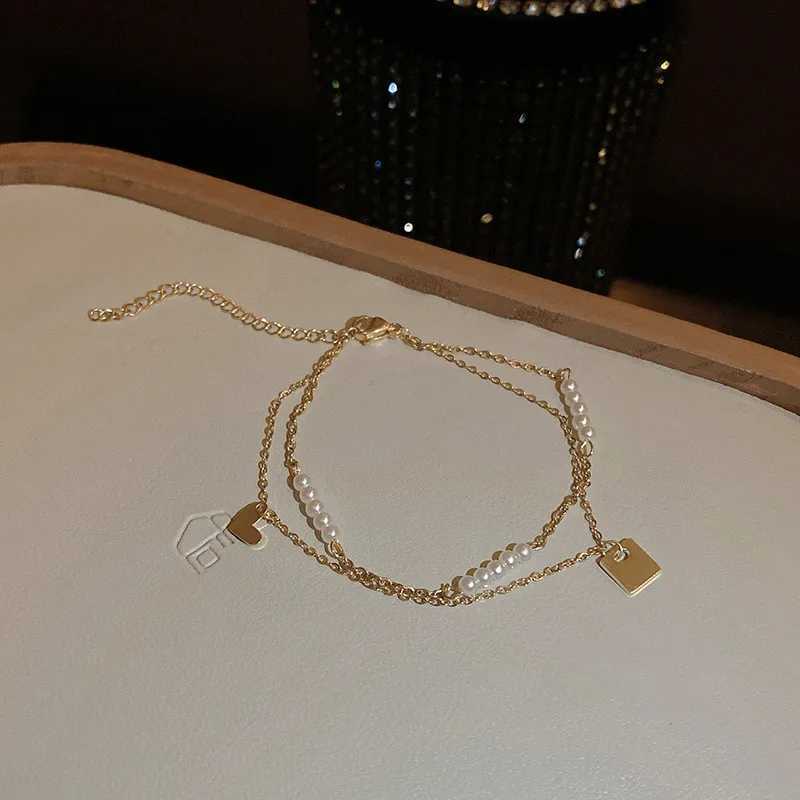 Fashion Trend Unique Design Elegant Delicate Double Layer Pearl Bracelet Women Jewelry Wedding Party Premium Gift WholesaleXJ250225