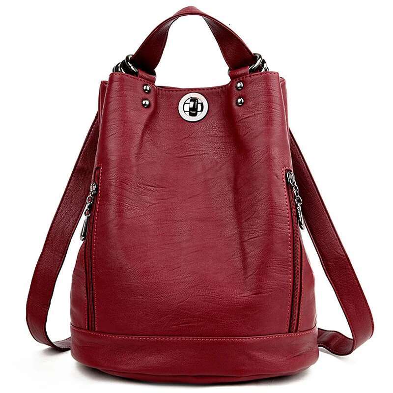 High Quality Soft Leather Bagpack Women Fashion Anti-Theft Backpack New Style4 New Casual Lides Shoulder Large Capacity School Bag