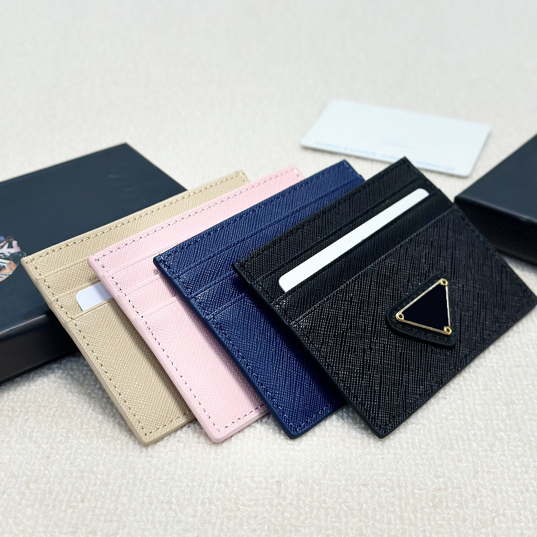 Card holder luxury card holders designer luxury wallet Leather material classic style card bag with Fashion Purses Women Men bag 5 colors very good