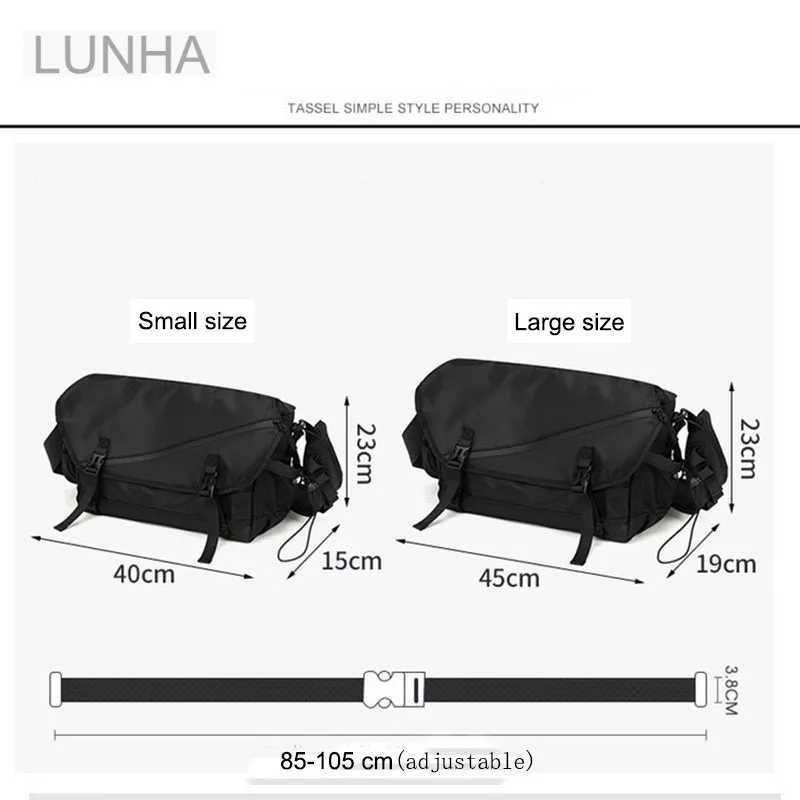 Men Oxford Large Capacity Messenger Bag Casual Water-Resistant Crossbody Shoulder Bag Outdoor Laptop Bag with Adjustable Strap Z250225