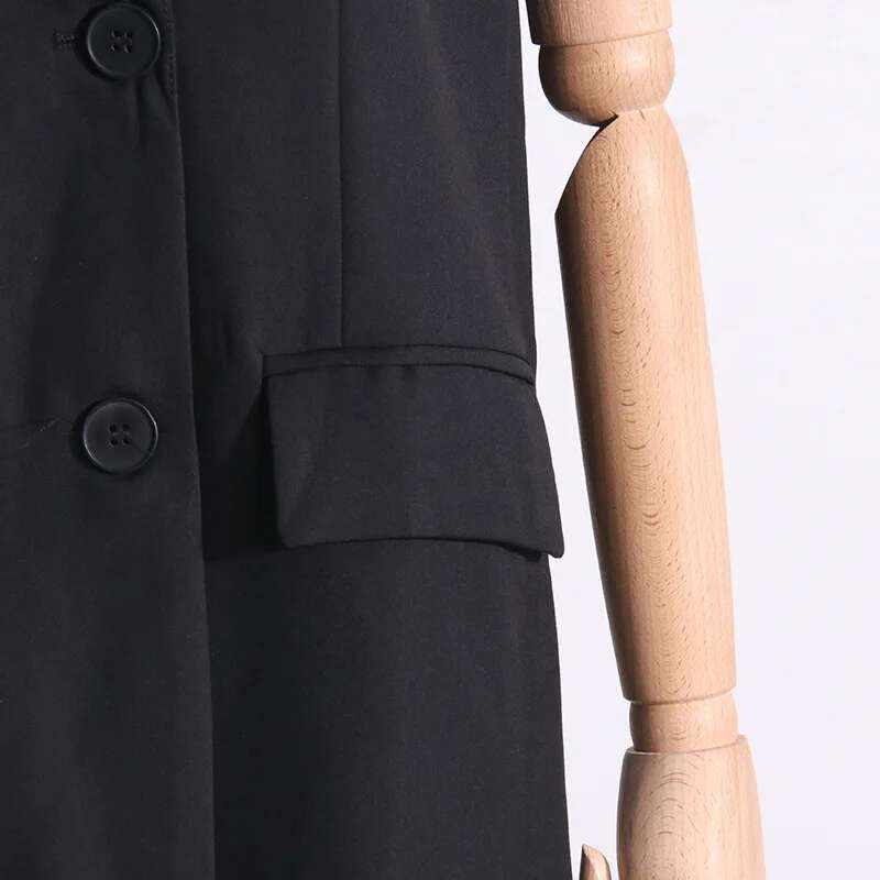 Getspring Women Dress 2024 Summer New Fashion Elegant Bow Sleeveless Backless Design Double Breasted Short Black Suit Dresses