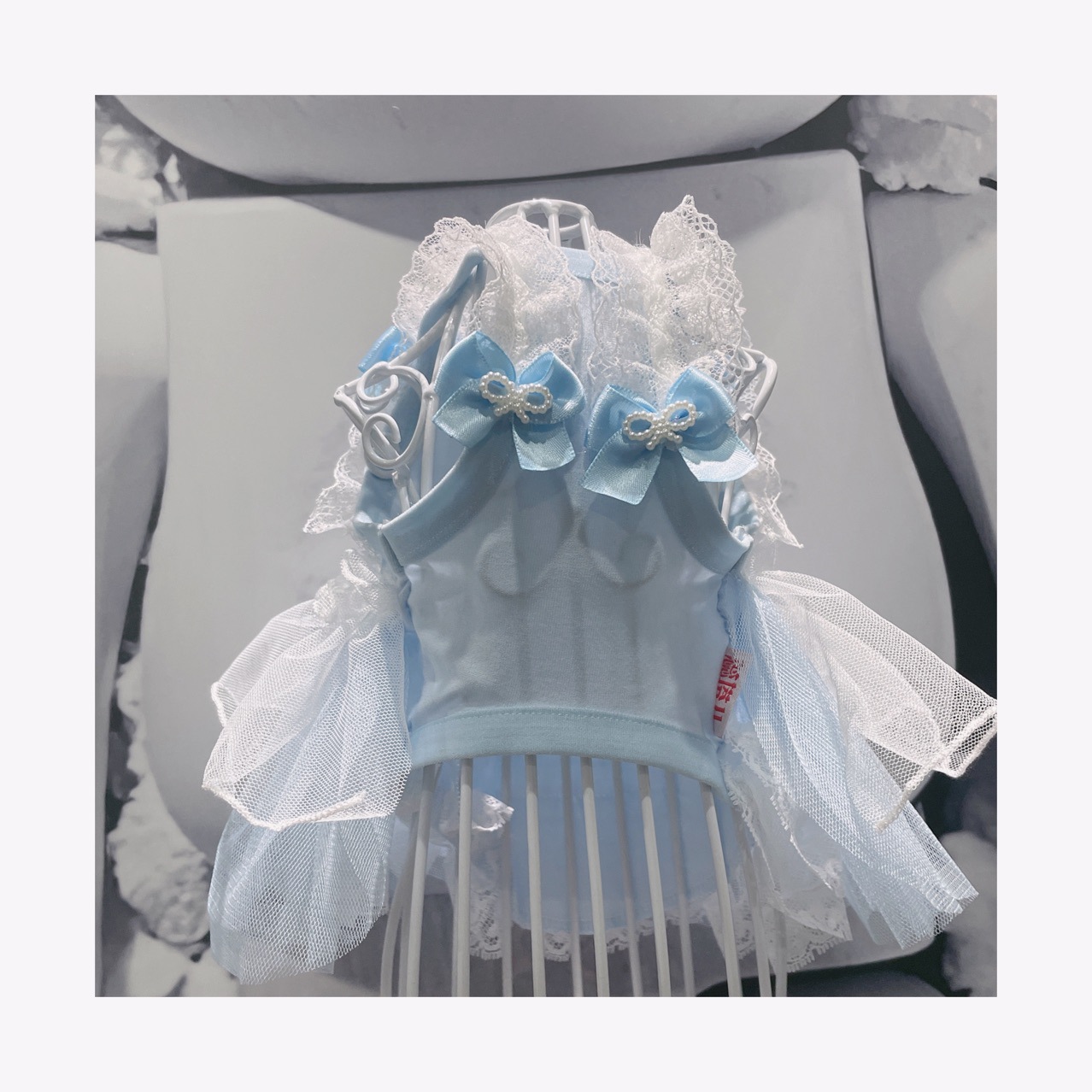 Designer Princess Dog Lace Dress Spring Summer Pet Dresses Sweety Butterfly Party Clothes for Small Dogs