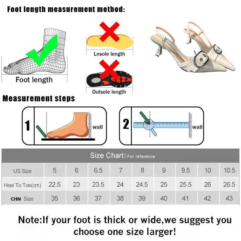 Female Slingbacks New Pumps Slides Women Heels Shoes 2025 Pointed Toe Footwear Fashion Metal Buckle Ladies High Heels ShoesC250225