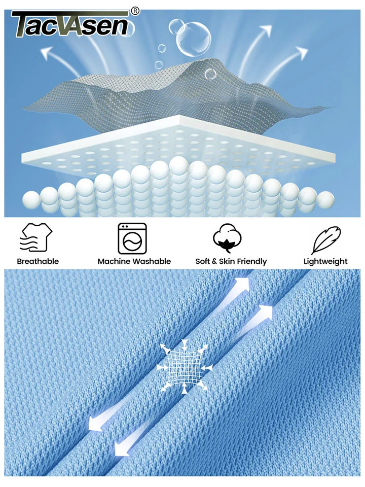 TACVASEN Summer Casual T-shirts Mens Short Sleeve Polo Shirts Button Down Work Shirts Quick Dry Tee Sports Fishing Golf Pullover 250224