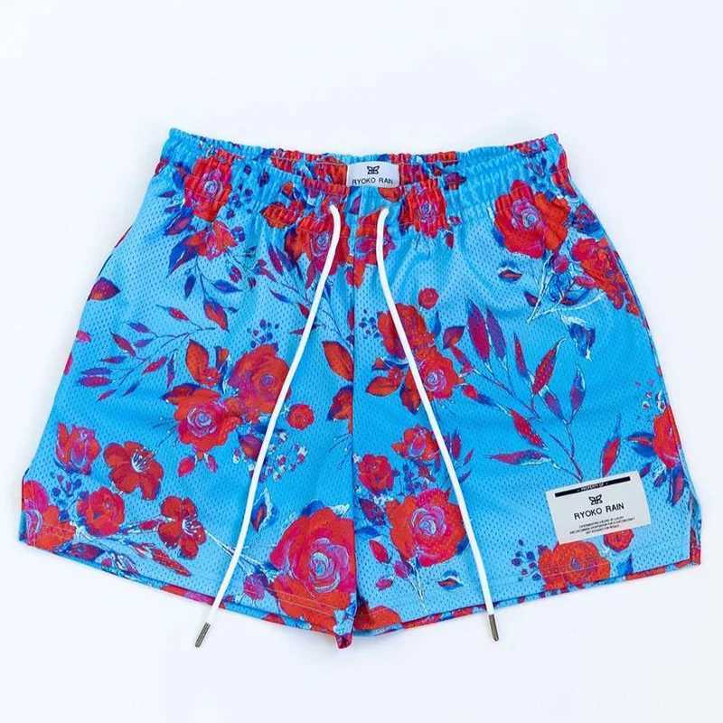RYOKO RAIN New summer mens shorts men and womens fashion beach seaside casual shorts mesh sports quick-drying quarter pantsT250224